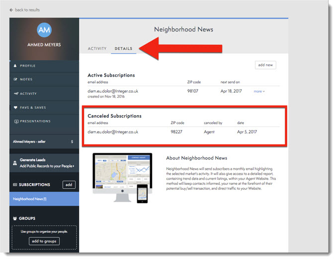 Canceled Neighborhood News Subscription Details Screen.jpg